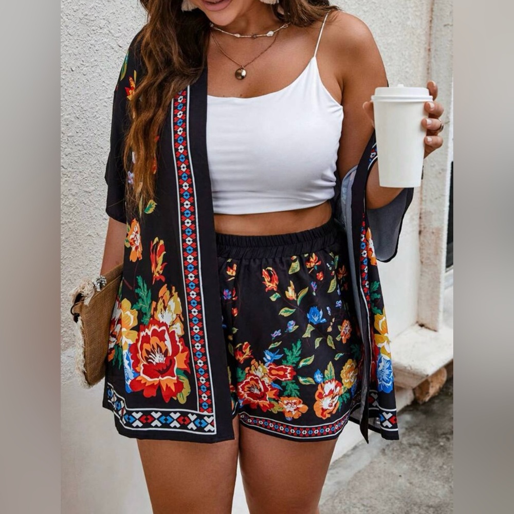 Kimono and shorts set